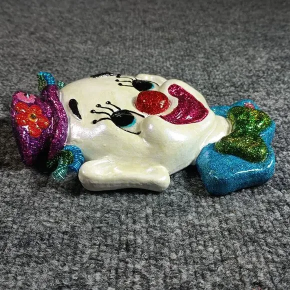 Clown Wall Plaques Ceramic Face Heads Colorful Circus Carnival Decor Pair Set - Picture 9 of 13